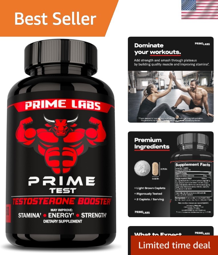 Keto-Friendly Men’s Testosterone Booster – Stamina & Muscle Growth – 60 Count