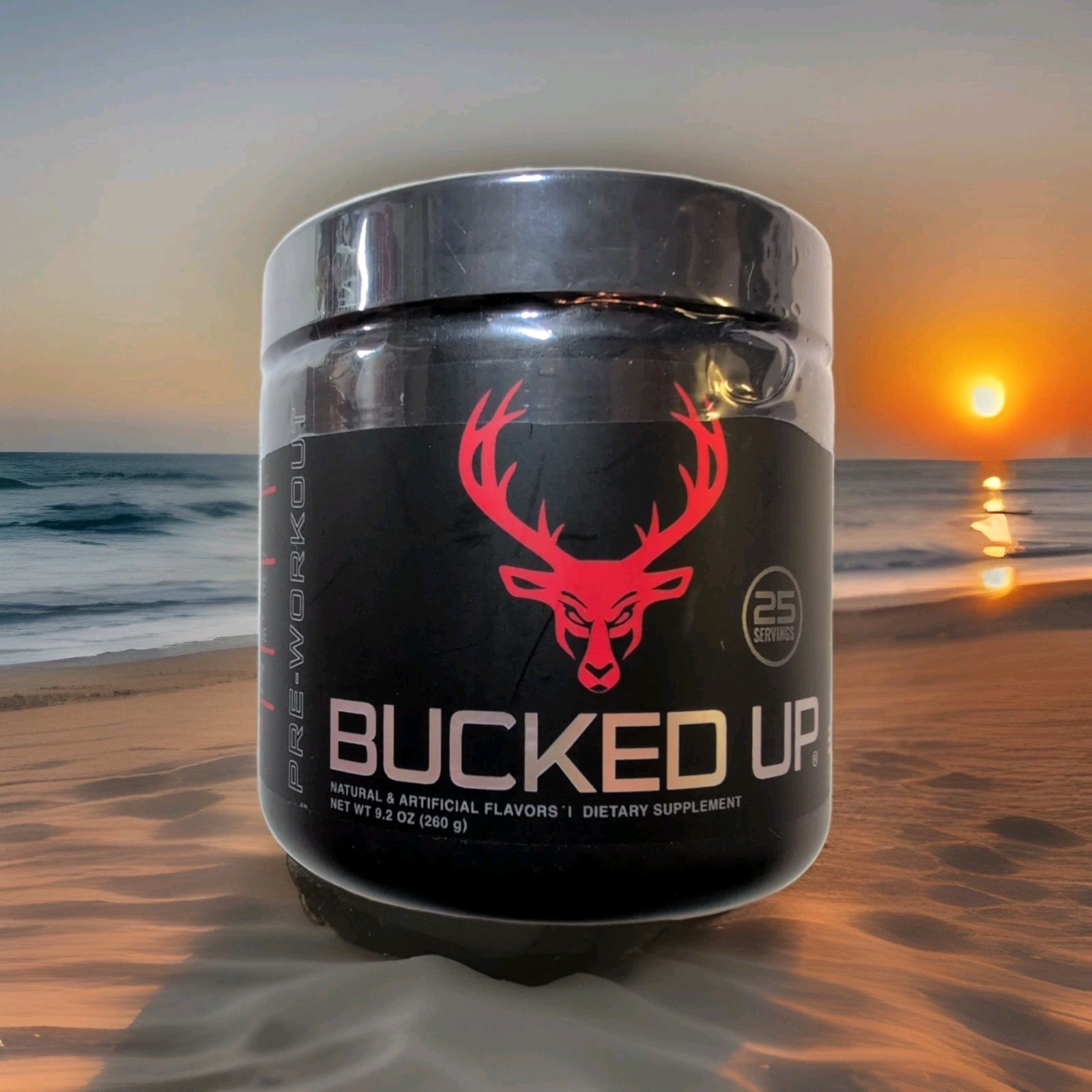 Bucked Up Pre-Workout Powder Blood Raz, 25 Servings 9.2oz Made In USA BB 4/2027