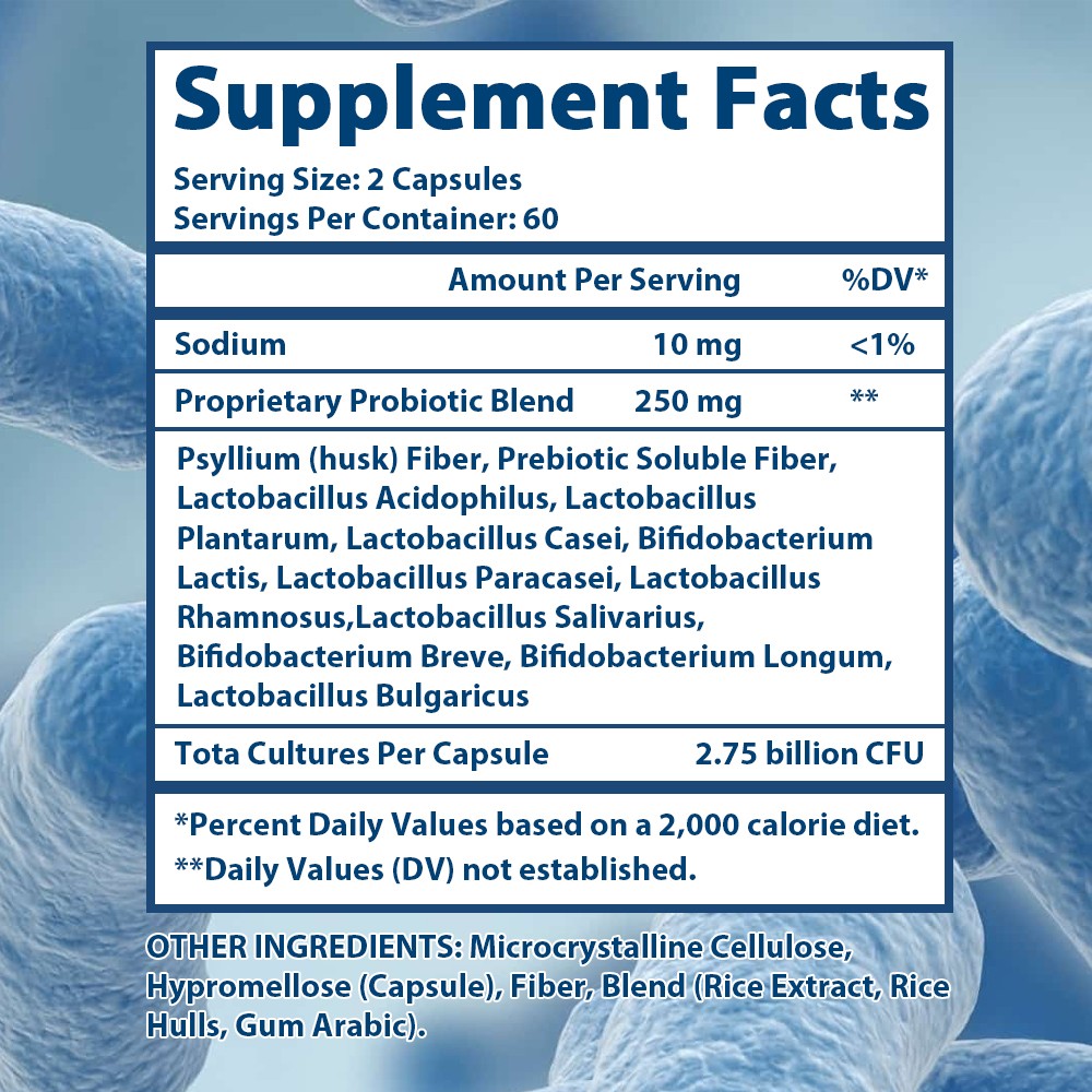 Probiotic Blend For Digestive Health Promote Bowel Regularity Gut Health 120