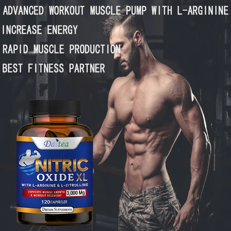 NEW Nitric Oxide Booster L-Arginine, L-Citrulline 3000mg 120 Caps FREE SHIPPING
