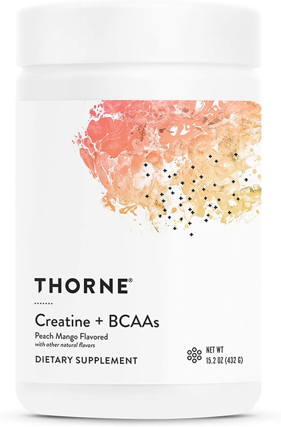 Thorne Creatine + BCAAs, Peach Mango, 30 Servings, Supports Muscle Recovery
