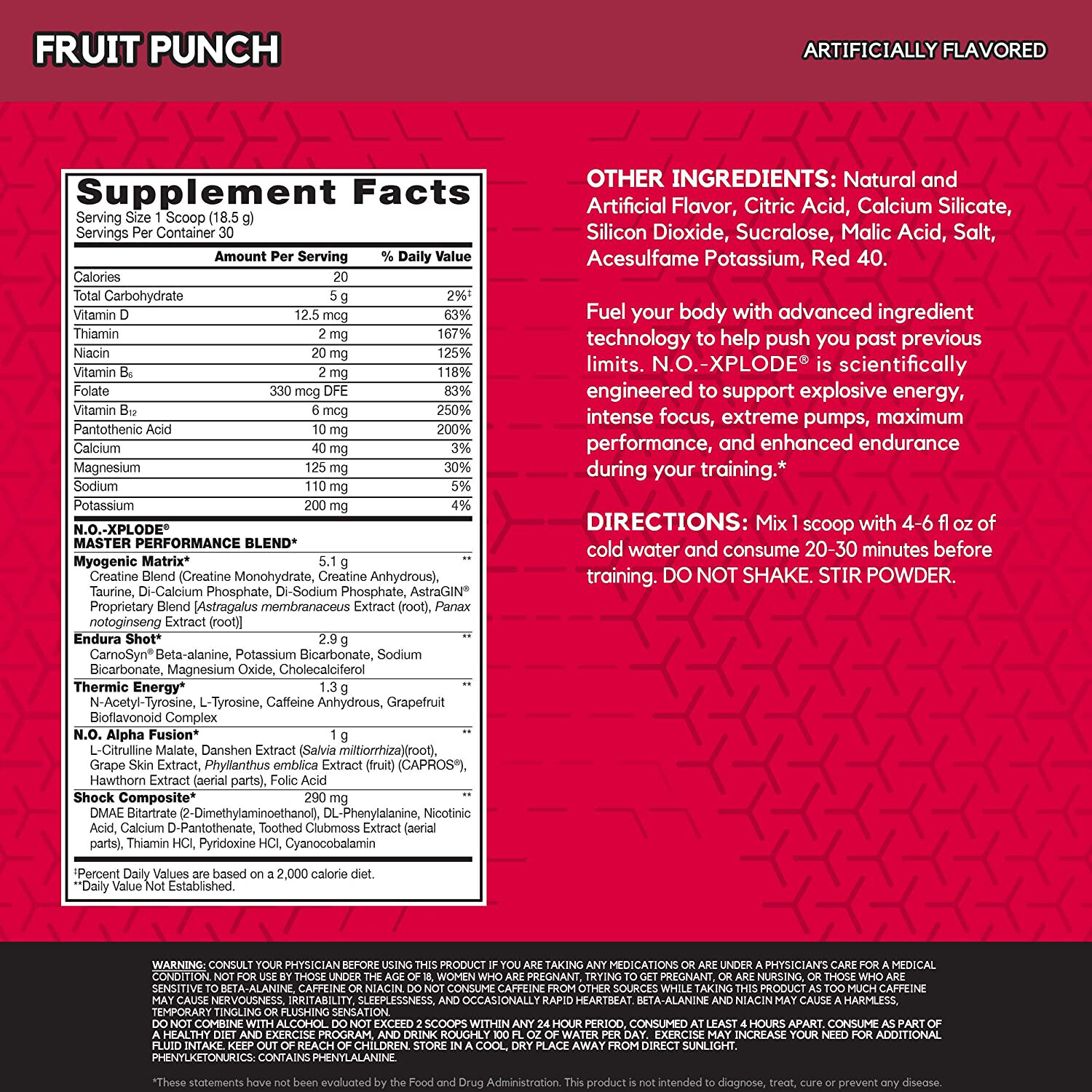 BSN NO XPLODE 3.3B FRUIT PUNCH 1.22LB