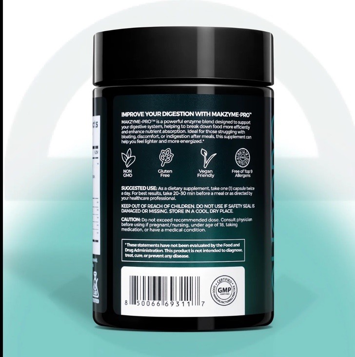 Premium Digestive Enzyme Pro Blend with Bromelain & Papaya Enzyme Exp 7/26