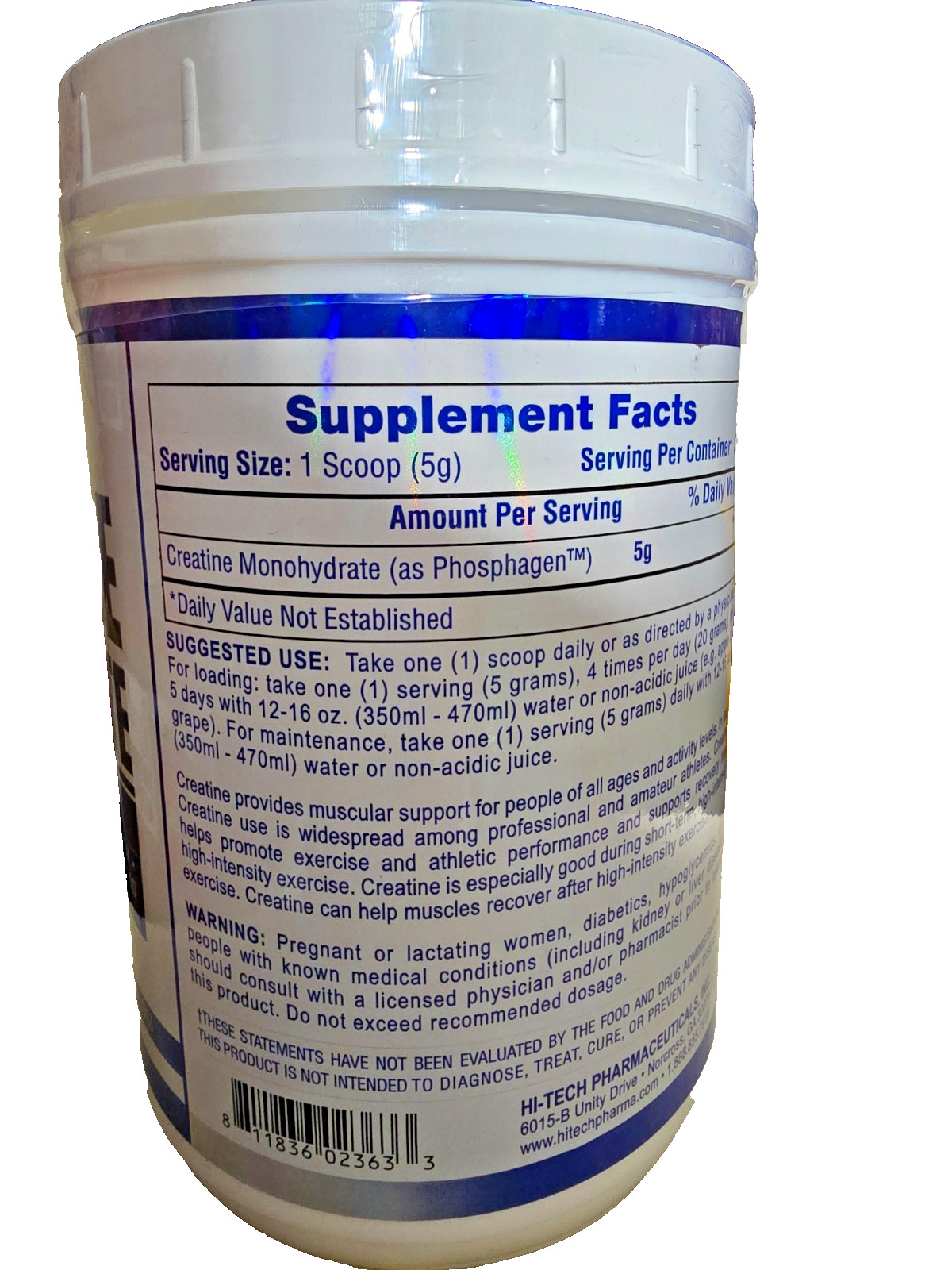 Hi-Tech Pharmaceuticals Pure Creatine Monohydrate Powder 1000g 200 Serving 04/26