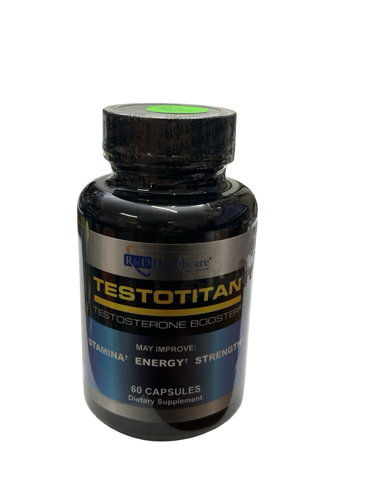 Testotitan Testosterone Booster Muscle Growth Energy Libido Capsules 60ct 08/27
