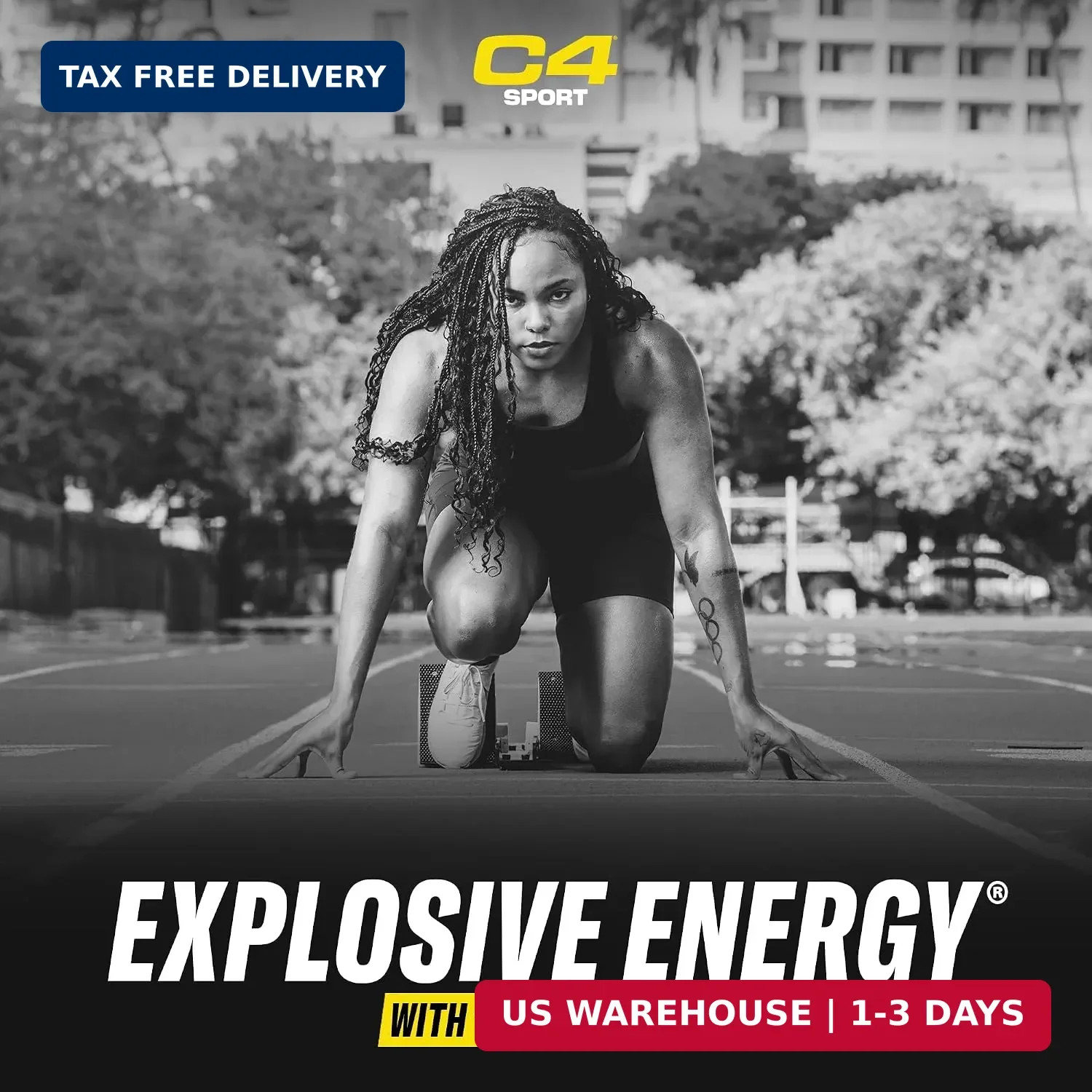 C4 Sport Pre Workout Powder Watermelon – Pre Workout Energy with Creatine + 135m
