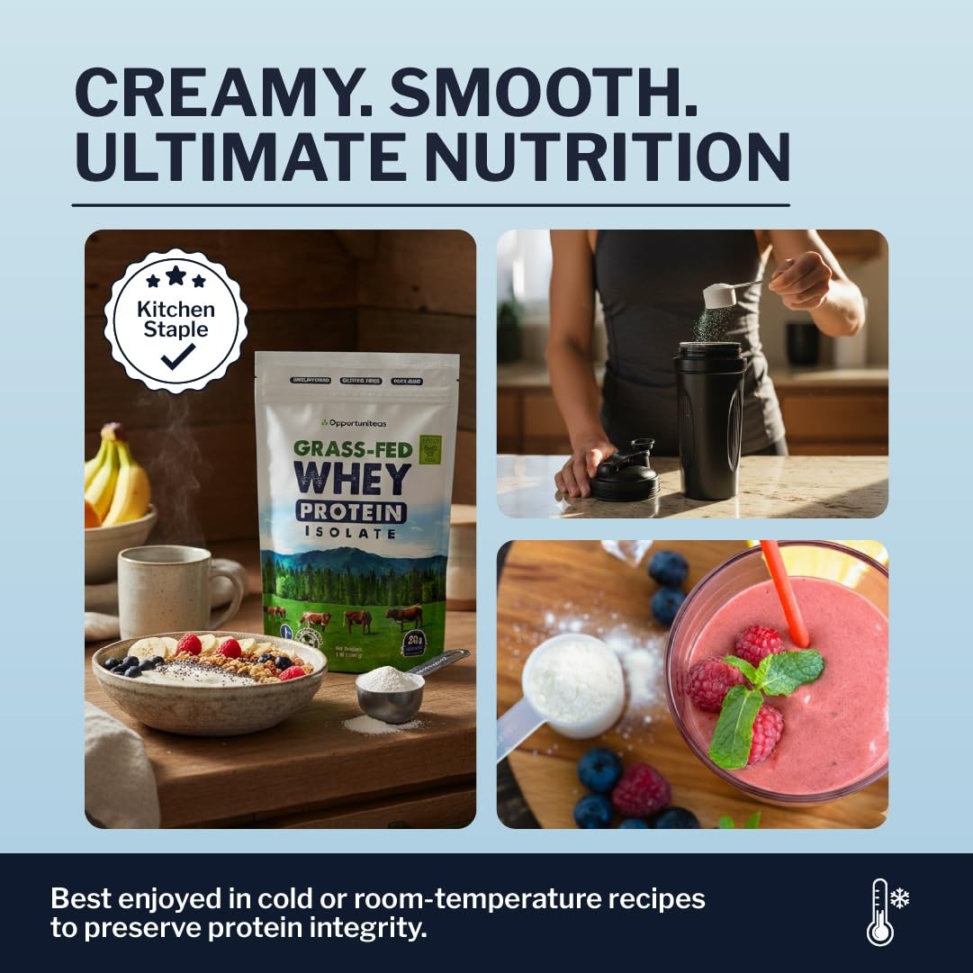 Grass Fed Whey Protein Powder Isolate – Unflavored – Low Carb Keto & Paleo Diet
