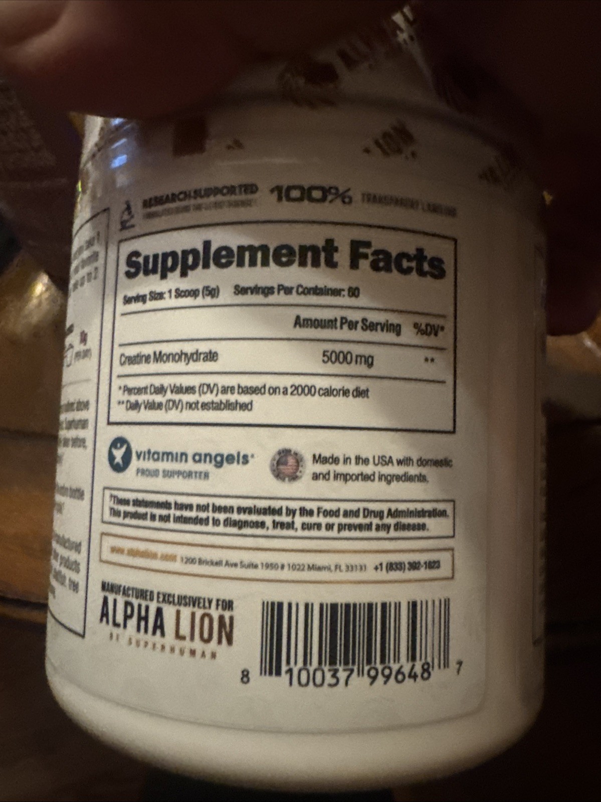 Alpha Lion Creatine Unflavored 60 Servings