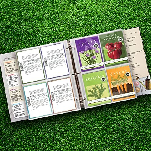25 Pack 4 Pocket Seed Storage Organizer Sleeves Garden Seed Sleeves