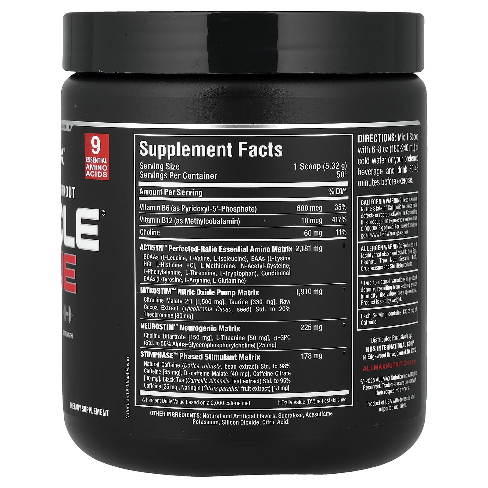 MusclePrime®, Advanced Grade Pre-Workout, White Raspberry, 9.4 oz (266 g)