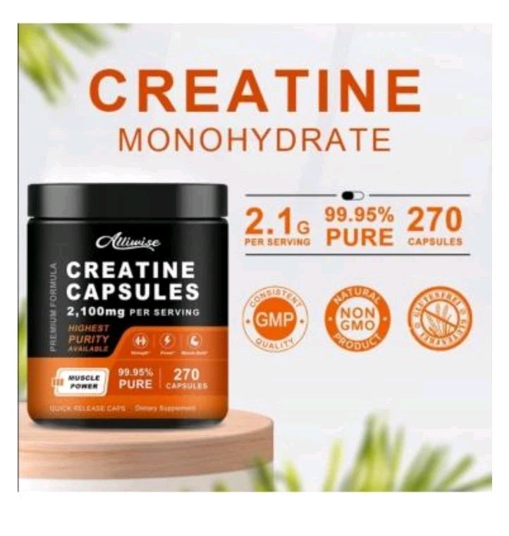 Pure Creatine Monohydrate Capsules for Muscle Mass Strength Expire 04/26