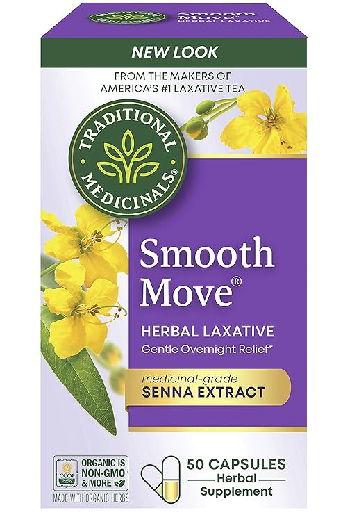 Traditional Medicinals Smooth Move Senna, 50 Caps