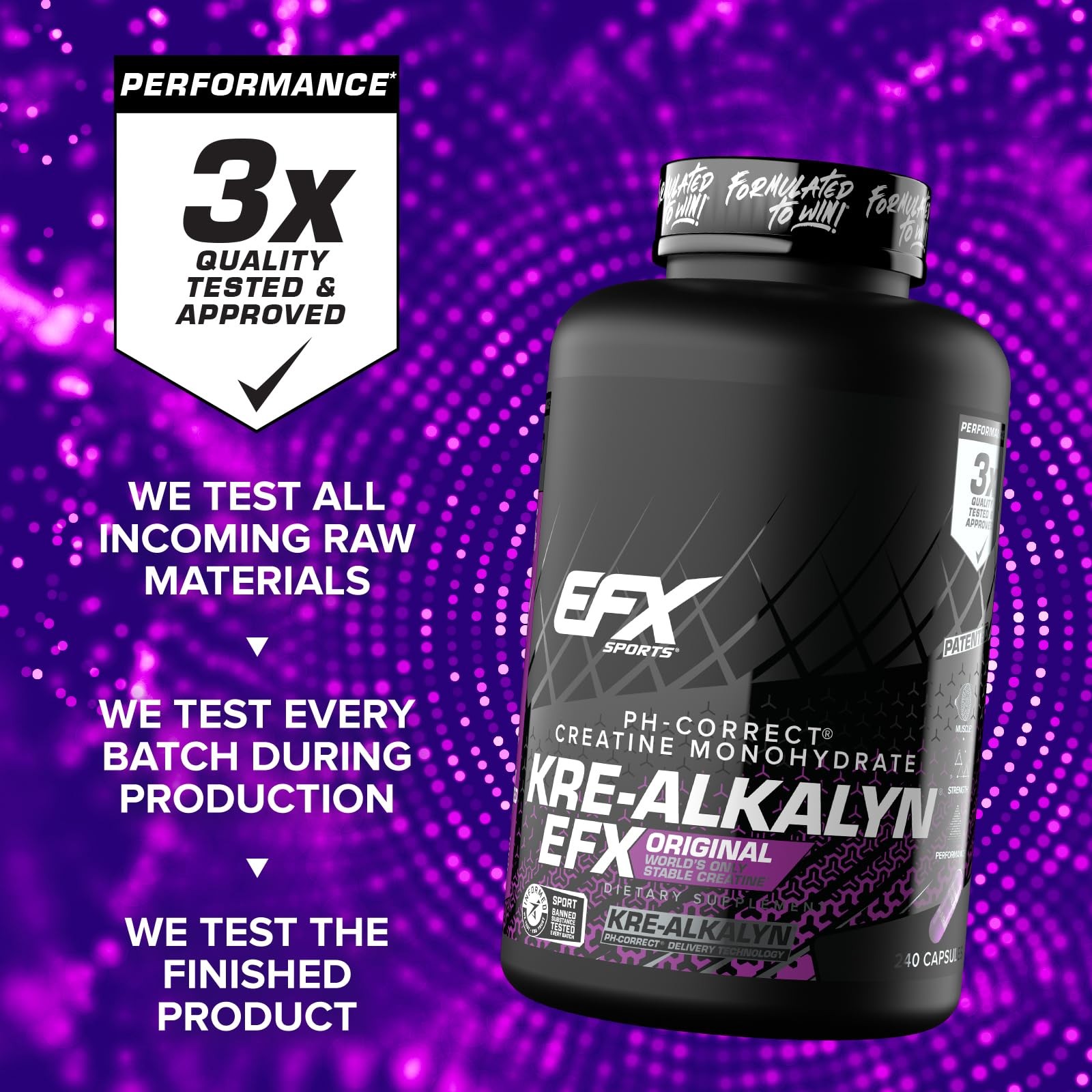 Kre-Alkalyn EFX | pH Correct Creatine Monohydrate Pill Supplement | Strength,…