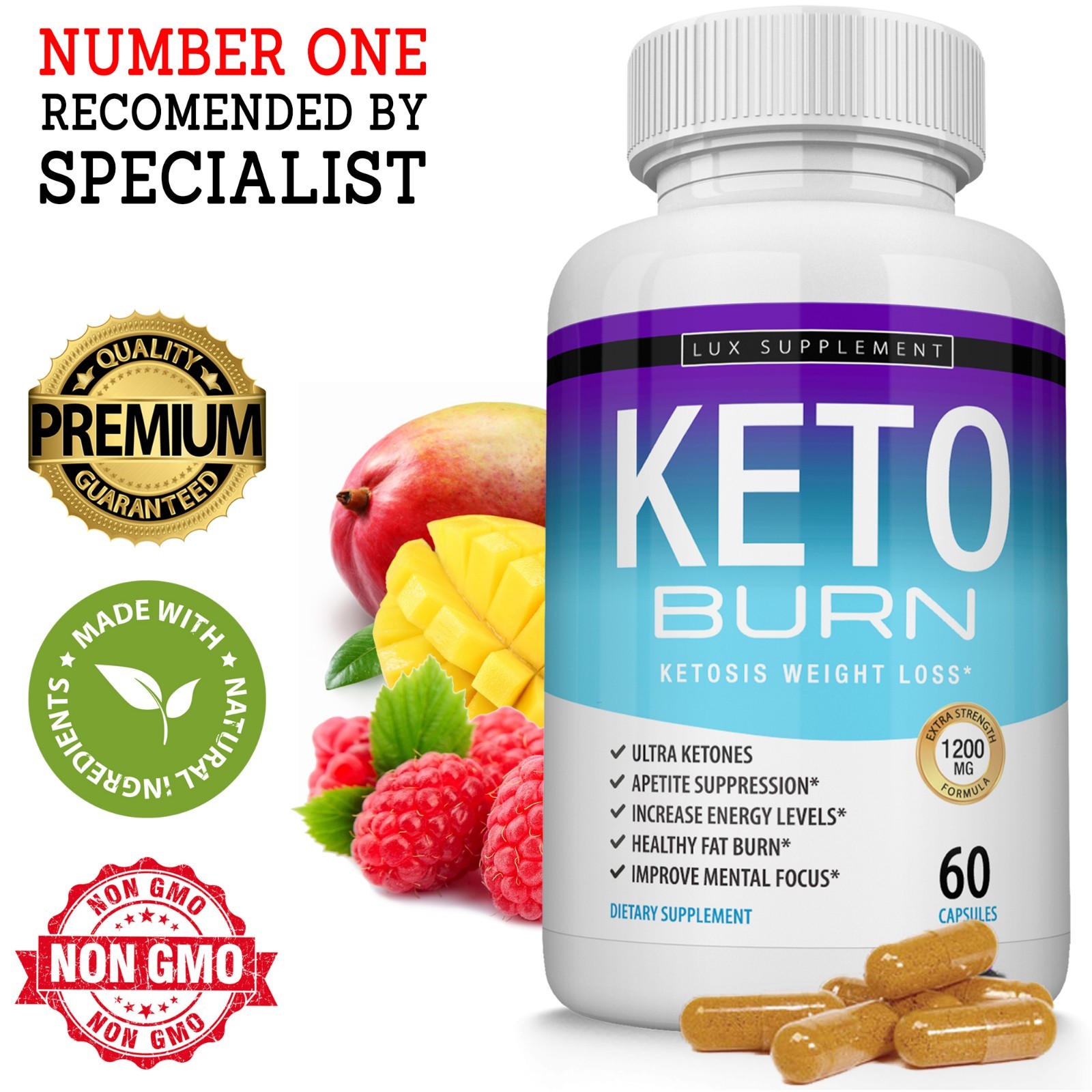 Keto Burn Diet Pills 1200 MG – Advanced Ketosis Supplement 3 Months