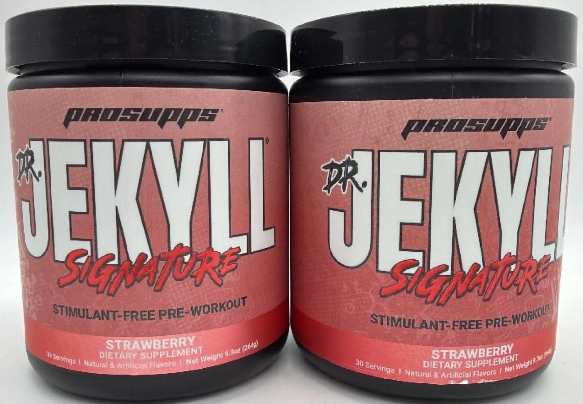2PK Prosupps Dr.Jekyll Signature Pre-Workout ~ Strawberry ~ 9.3 OZ EA ~ EXP 3/27