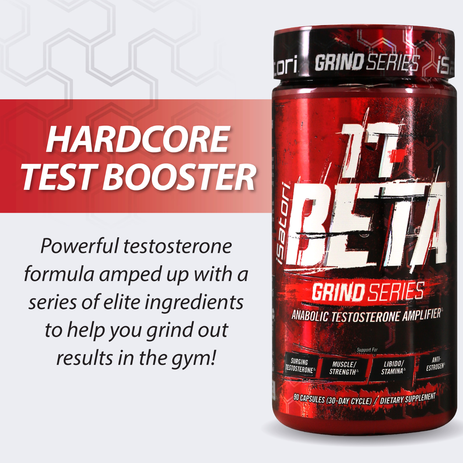 iSatori 17-BETA Testosterone Amplifier DHEA for Muscle & Strength – 90 Capsules