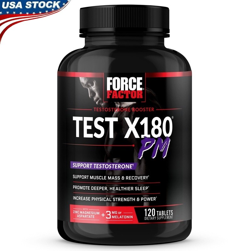 Test X180 PM Testosterone Booster Men Sleep Support Muscle Recovery 120 Tablets