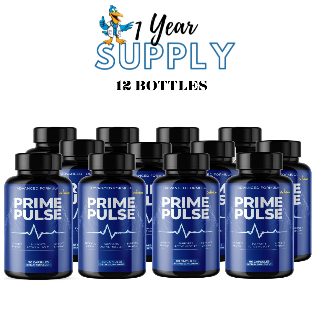 Prime Pulse- Bodybuilding & Men’s Health Support- 12 Bottles- 1080 Capsules