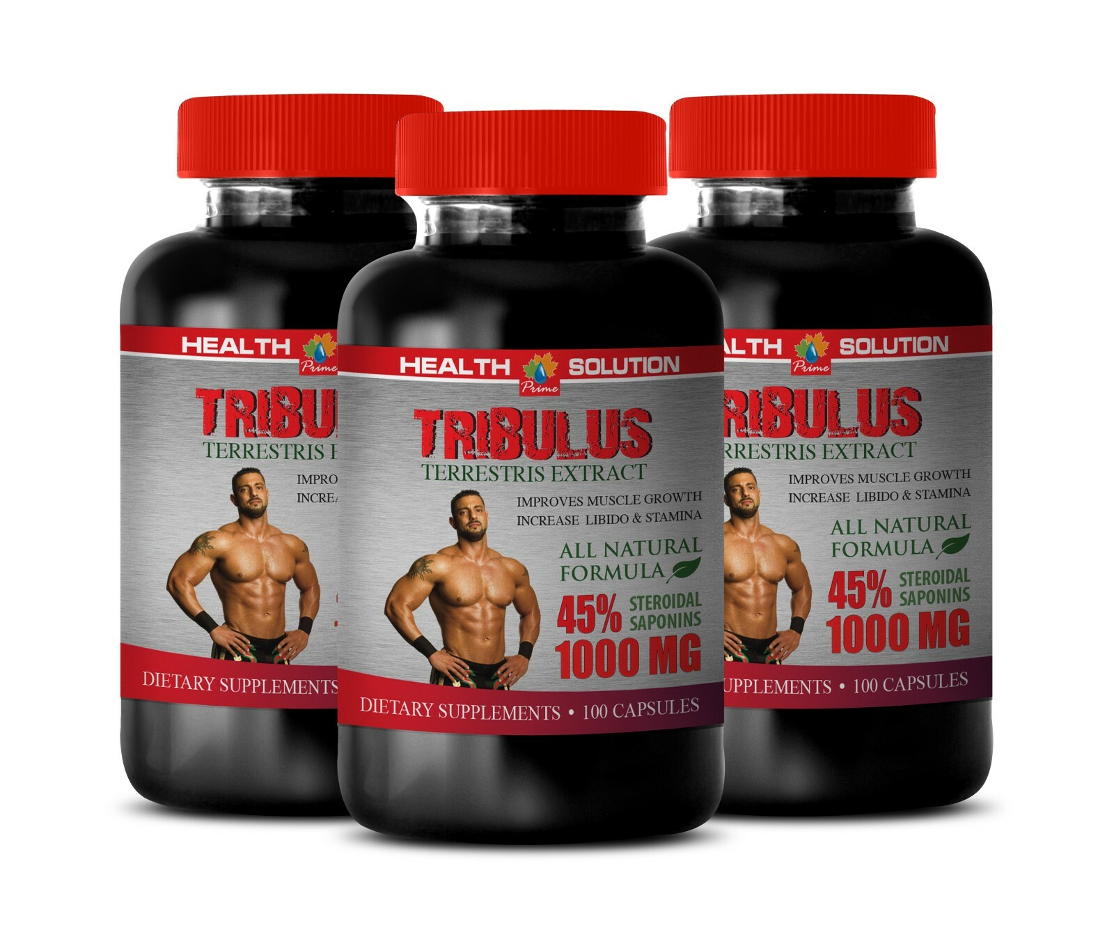 Muscle Mass – TRIBULUS TERRESTRIS 1000MG Muscle Mass 3 Bottles 300 Capsules