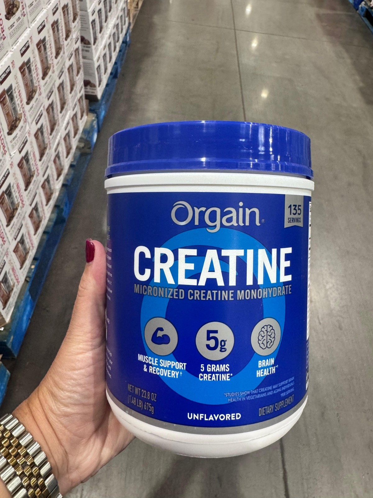 Orgain Creatine Monohydrate Powder Unflavored 675g 135 Servings