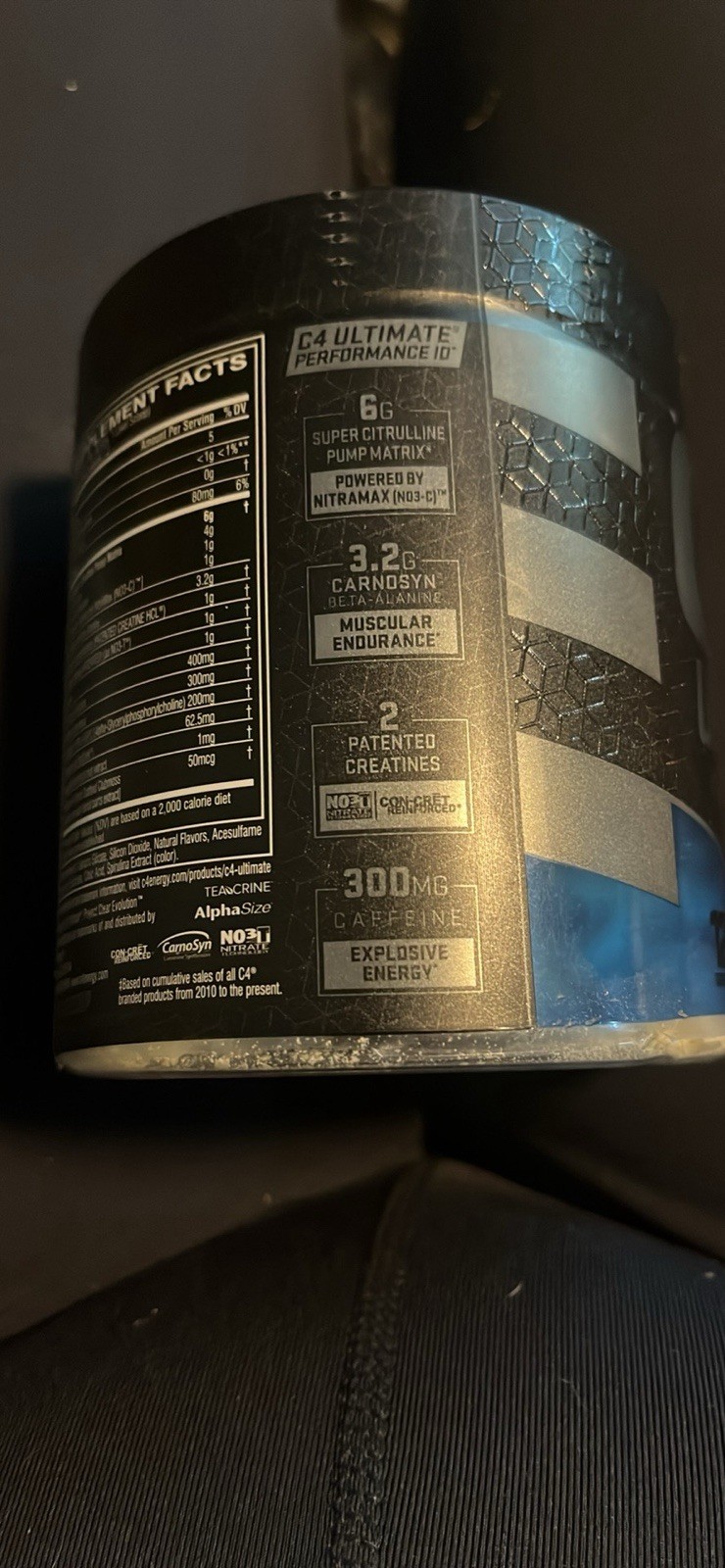 C4 Up Timate Pre-Workout 12 Servings Blue Raspberry Free Shipping New Sealed
