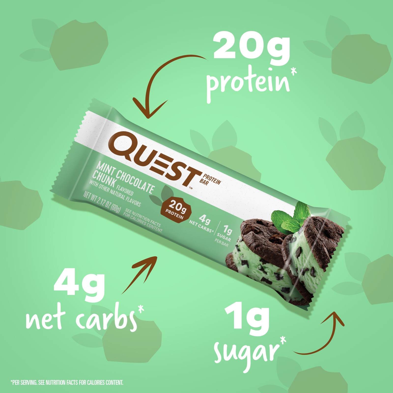 Quest Nutrition Mint Chocolate Chunk Protein Bars High Protein Carb Gluten