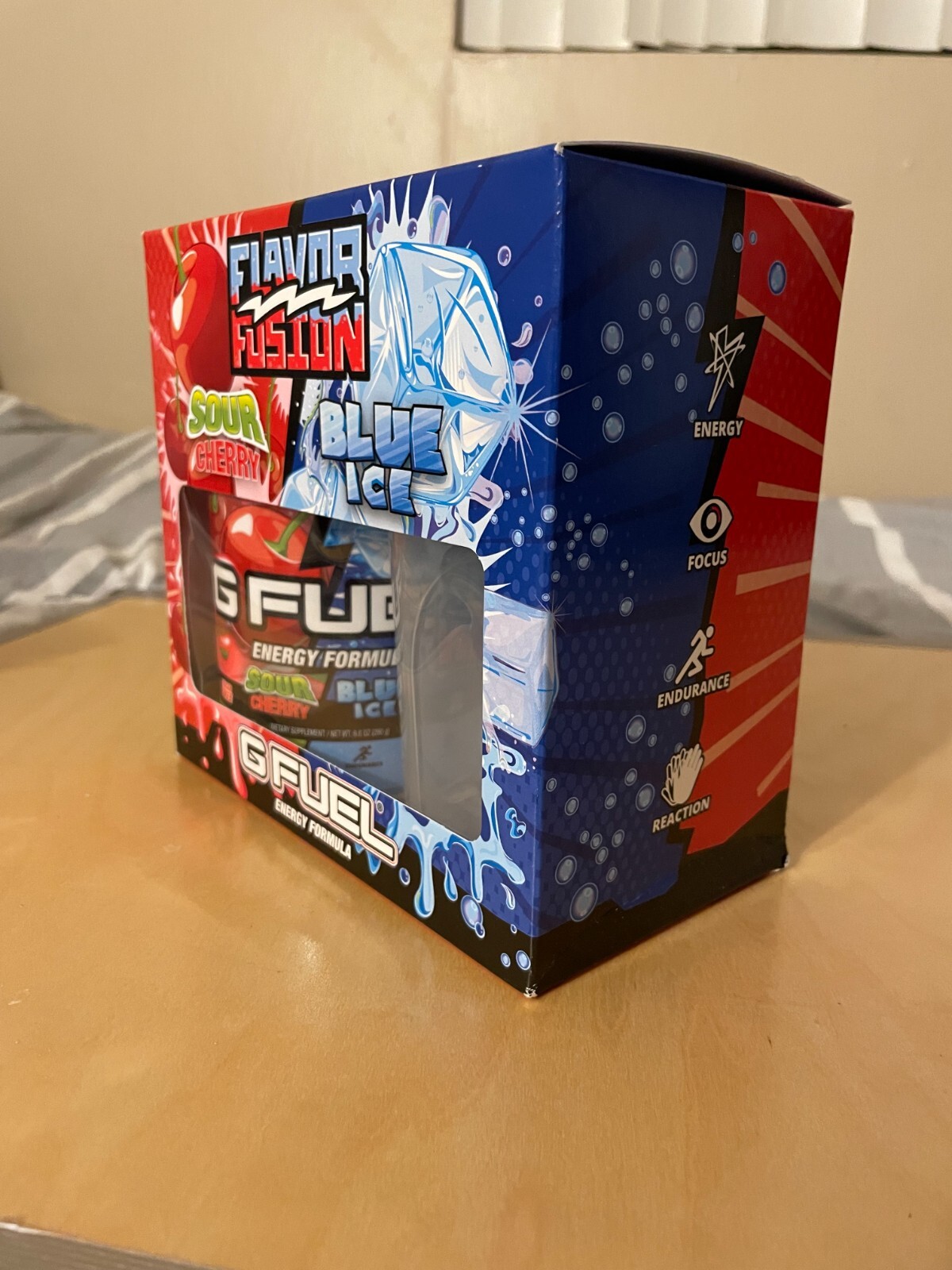 GFuel Flavor Fusion Collectors Box – Sour Cherry & Blue Ice (Shaker Included)