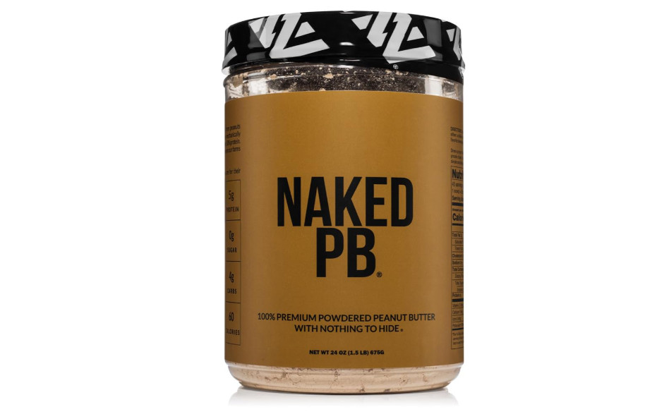 Naked PB 1.5 LB Powdered Peanut Butter – Vegan, No Salt/Sugar, 45 Servings