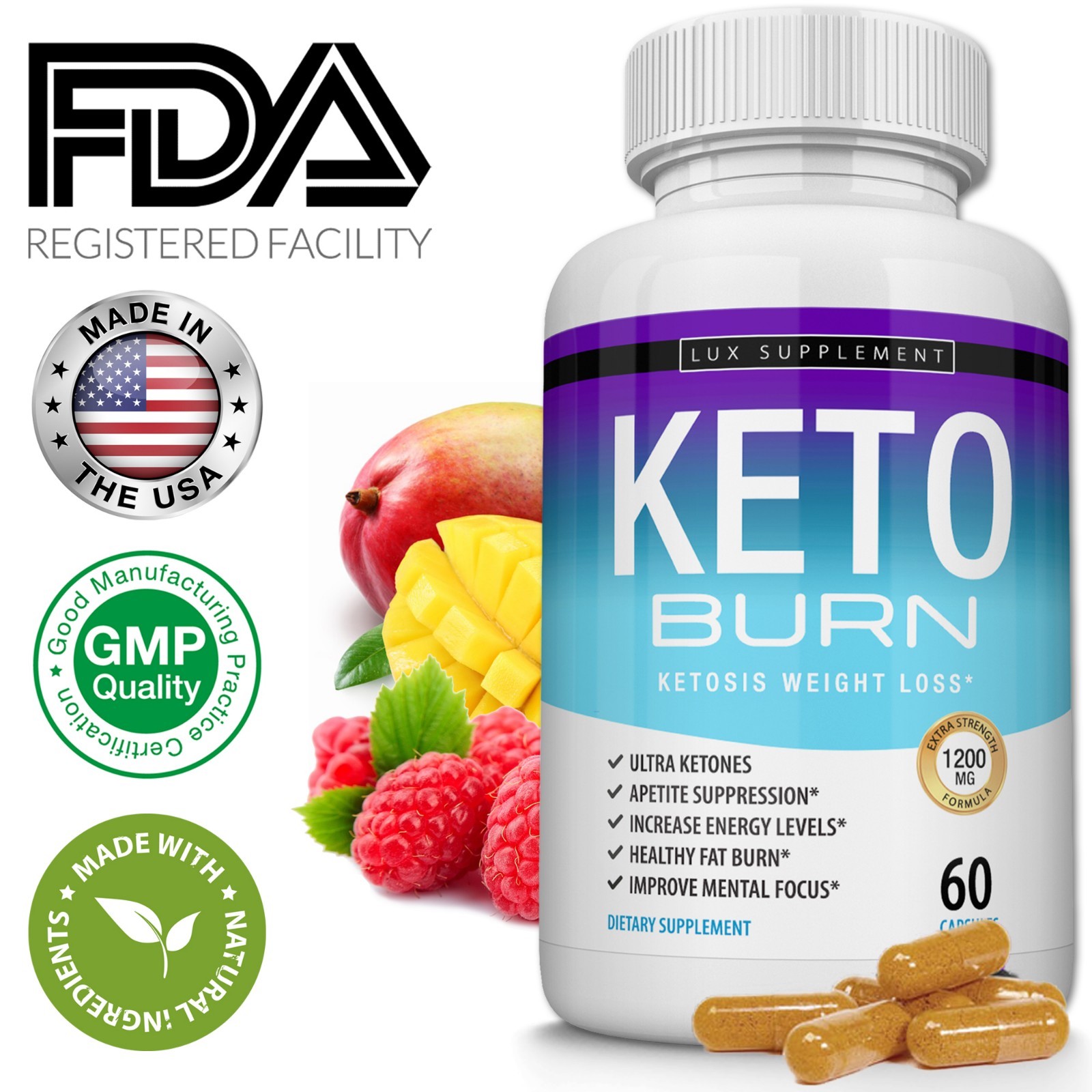 Keto Burn Diet Pills 1200 MG – Advanced Ketosis Supplement 3 Months