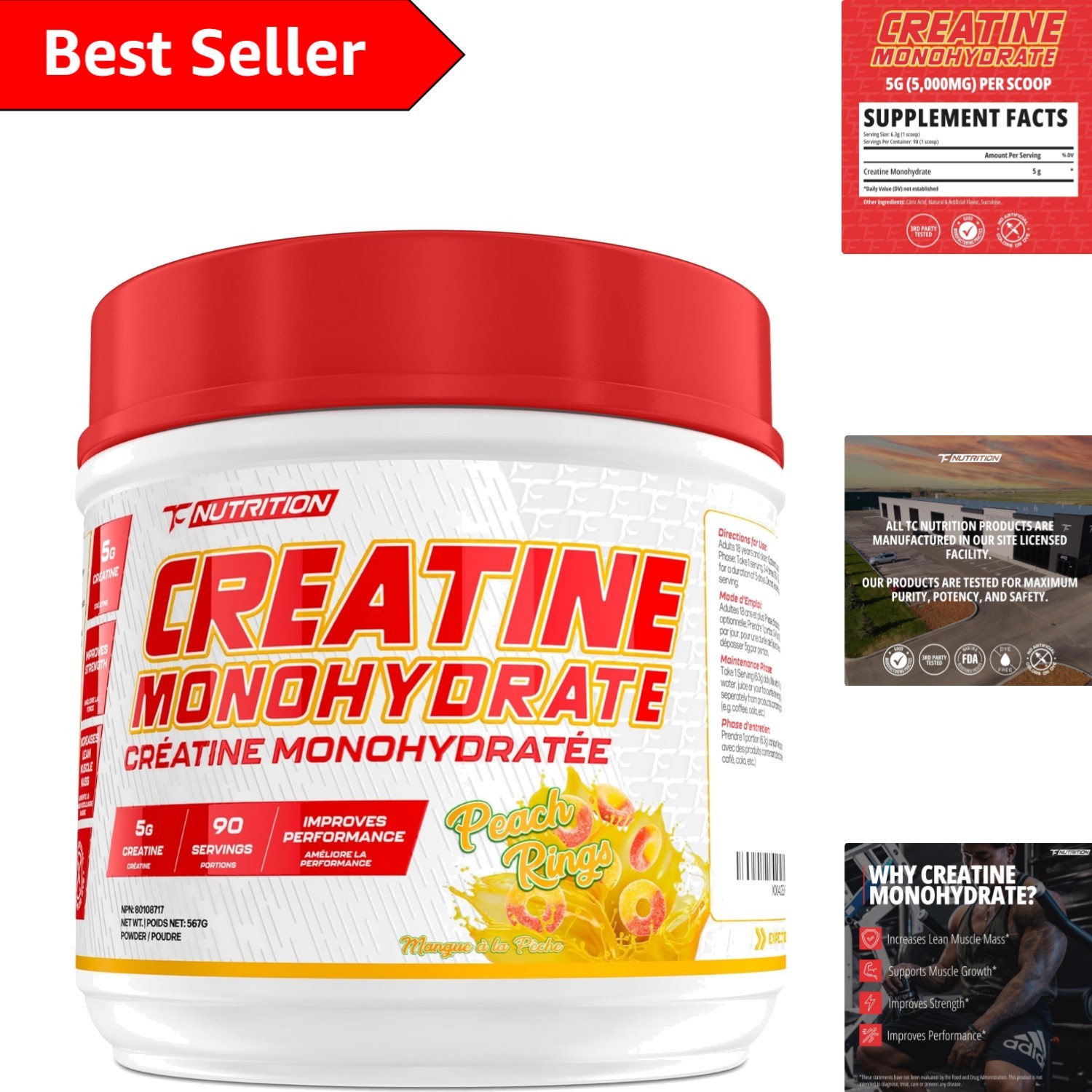 Creatine Monohydrate Powder 90 Servings – 5g Per Serv of Creatine Powder for …