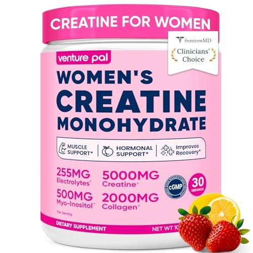 Creatine Monohydrate Powder Women Collagen Inositol Electrolytes 10.58oz
