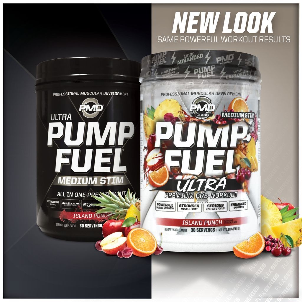 PMD SPORTS PUMP FUEL ULTRA – PRE WORKOUT – ISLAND PUNCH (30 Servings)