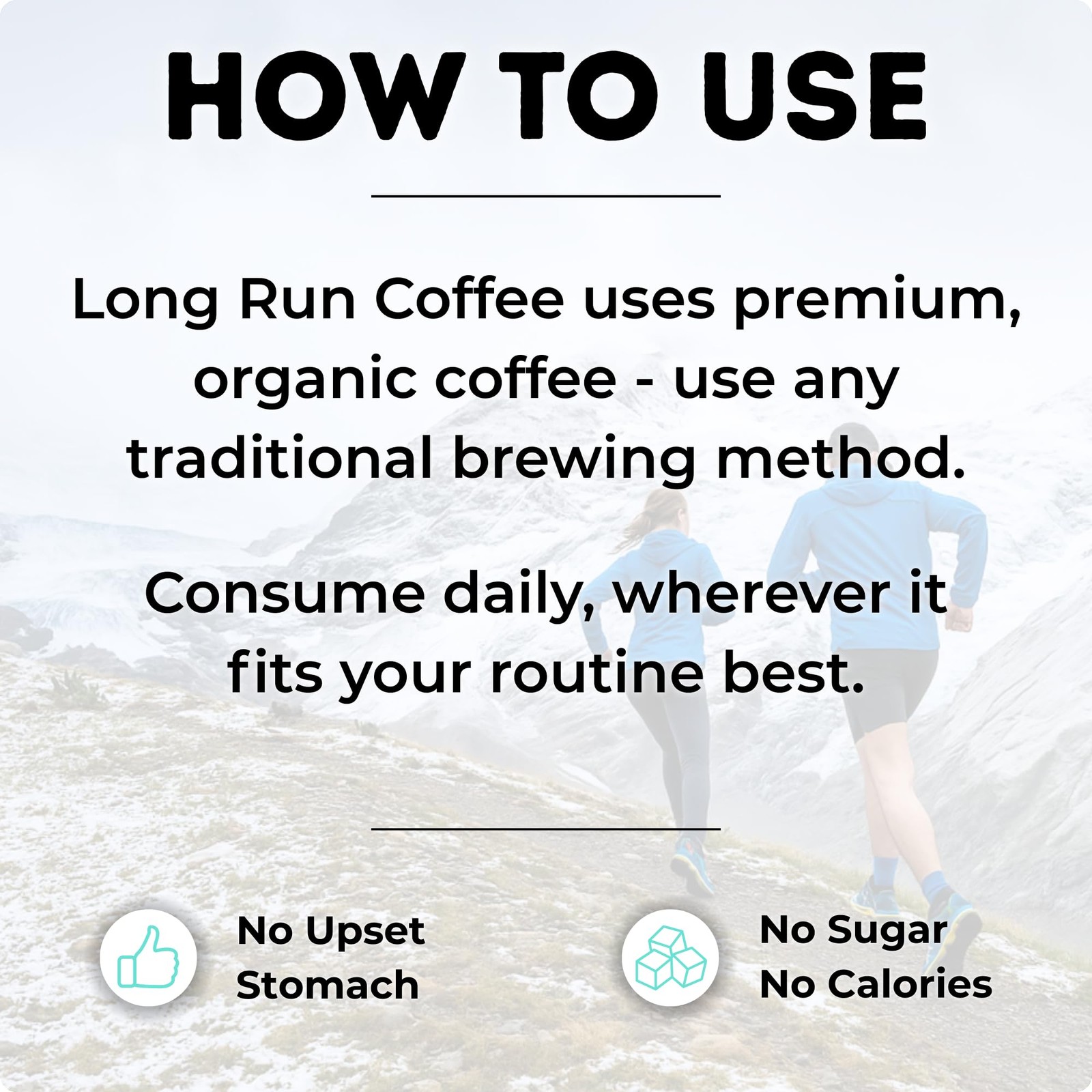 Long Run Coffee Hydrating Coffee Electrolytes All Natural Energy Hydration