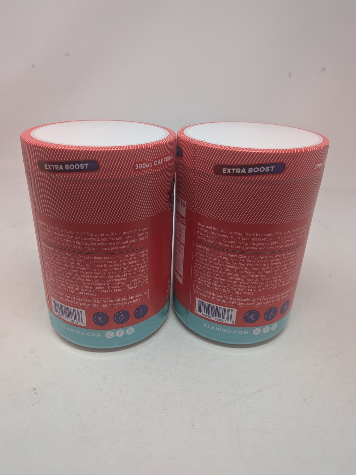 Alani Nu Pre-Workout + Extra Boost Cherry Slush 14.1 Oz. Pack of 2 300mg