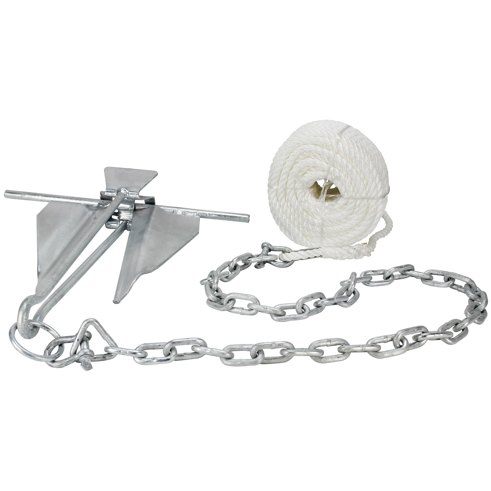 Extreme Max 3006.6717 Complete Slip Ring Anchor Kit Rope Chain Shackle 7 4.5 lbs