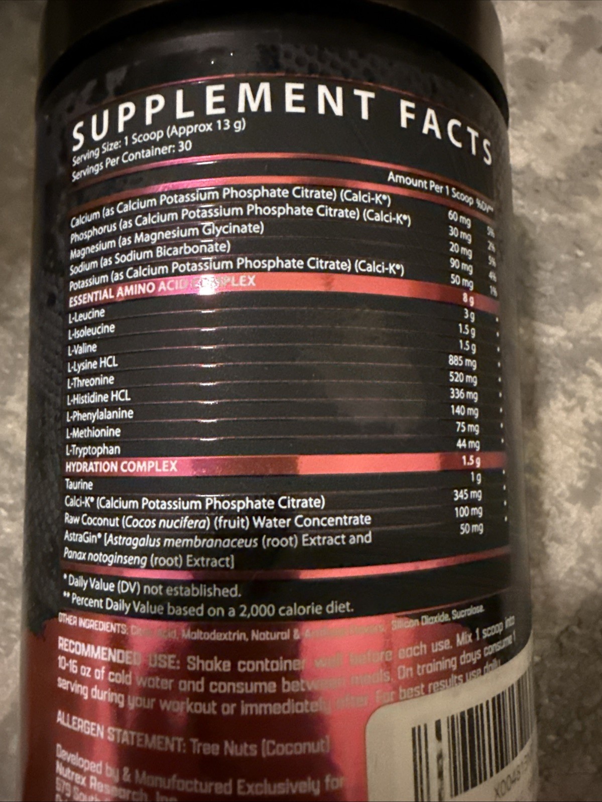 Nutrex EAA Hydration + – Fruit Punch