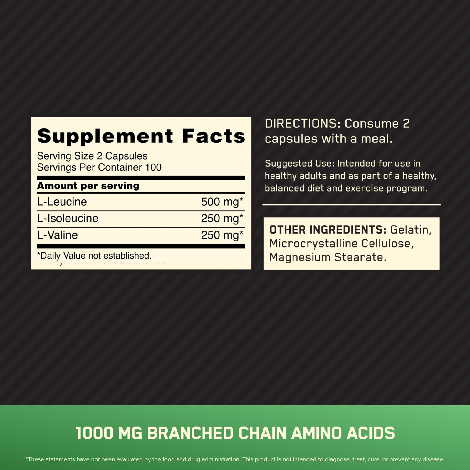 Optimum Nutrition Instantized BCAA Branched Chain Essential Amino Acids