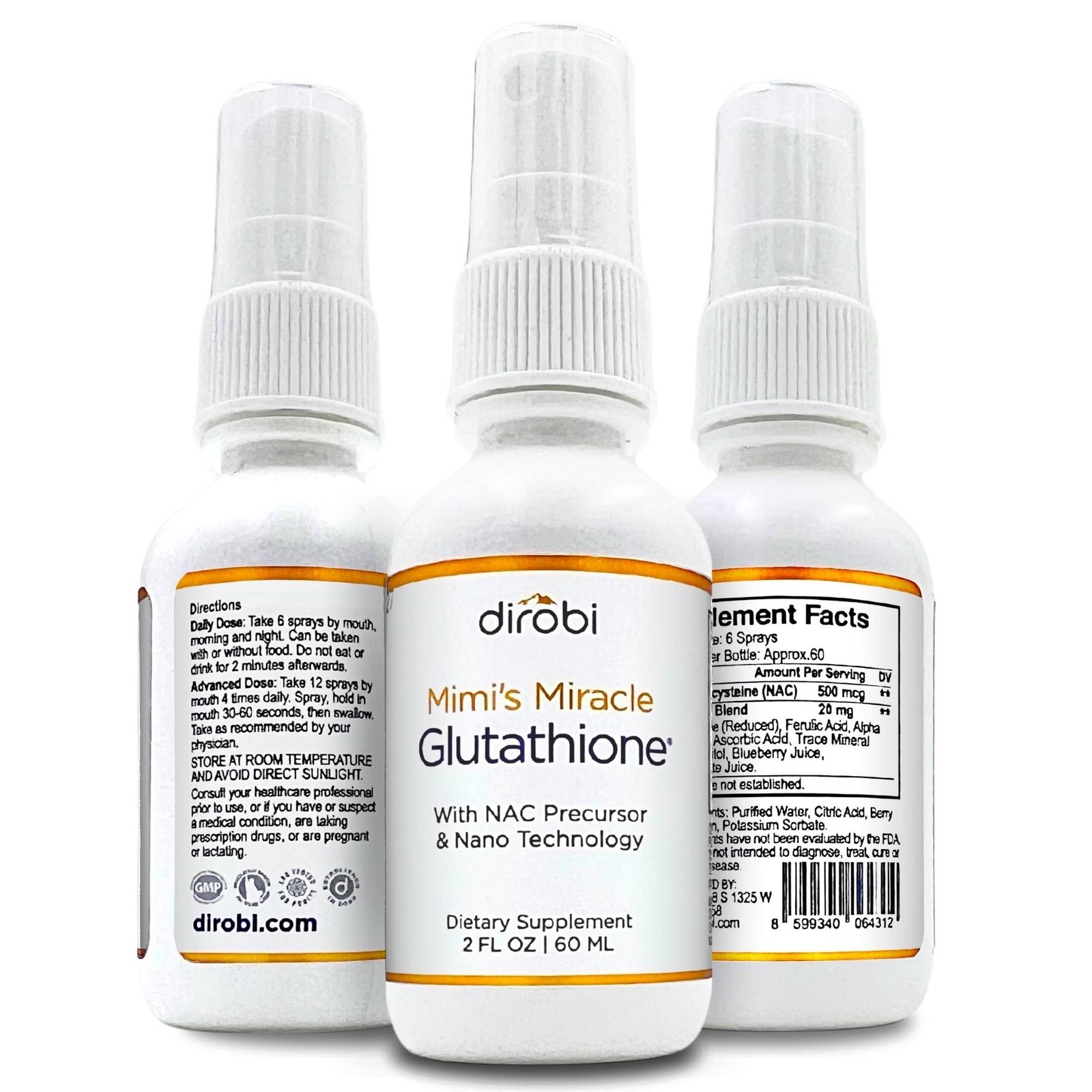 Mimi’s Miracle Glutathione Spray, Sublingual Antioxidant, Reduced Glutathione…