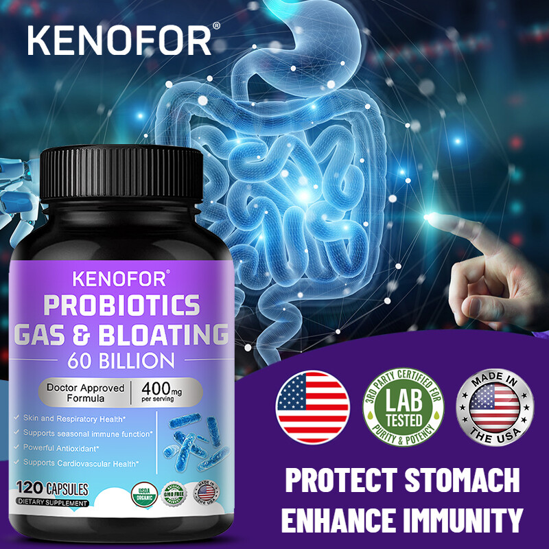 60 BILLION Prebiotic & Probiotics, Gas, Constipation & Bloating Relief