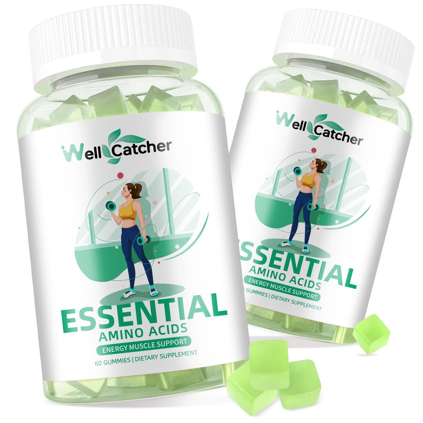 EAA Gummies Essential Amino Acids – 60 Days Supply All 9 Essential Aminos and…