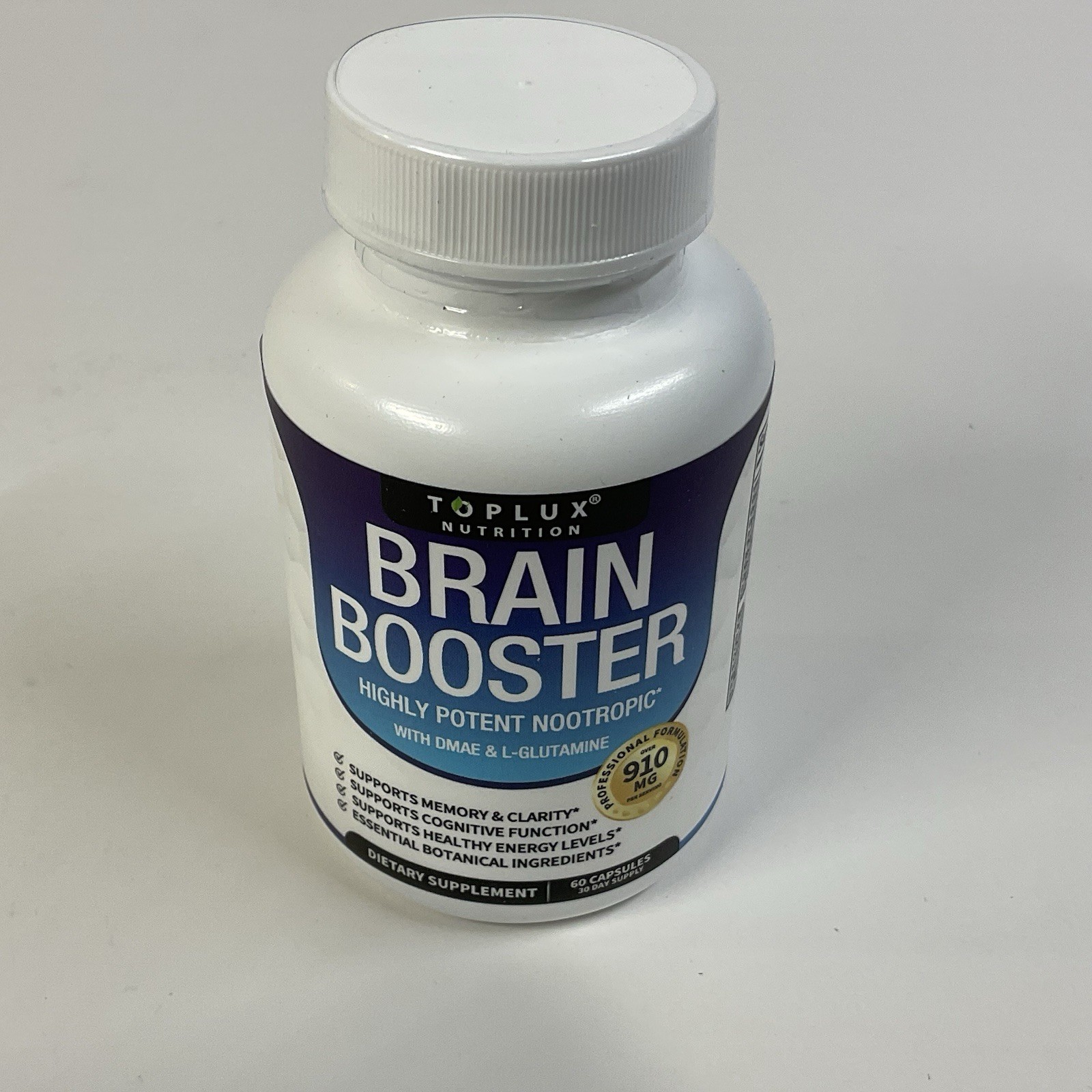 Toplux Nutrition-Brain Booster Supplement for Brain and Memory Cognition 90ct.
