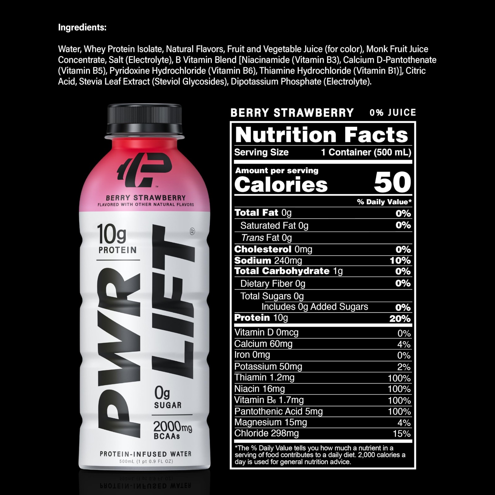 Whey Protein Water Sports Drink by | Berry Strawberry | Keto, Vitamin B, Elec…