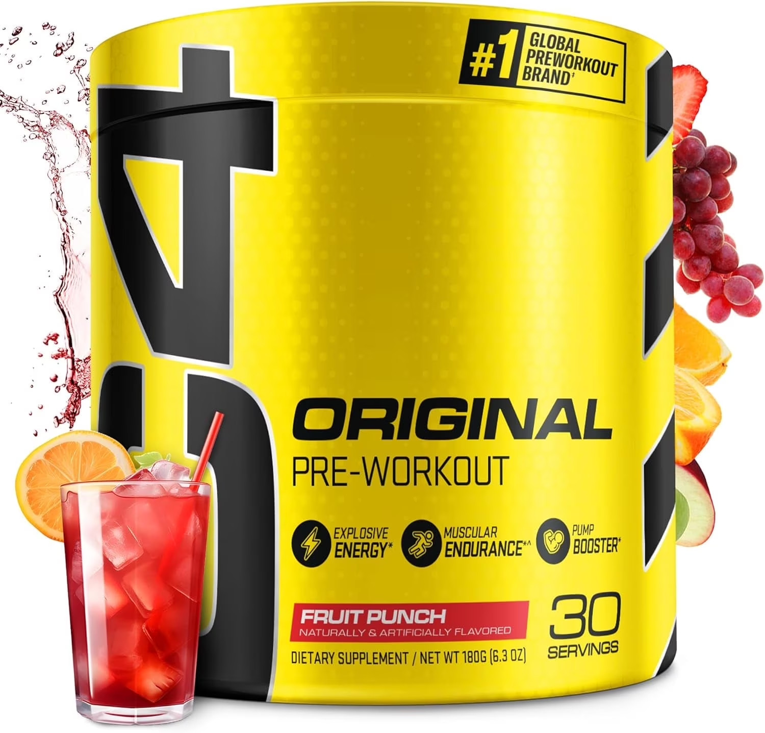 C4 Original Pre-Workout Powder, Icy Blue Razz, 30 Servings