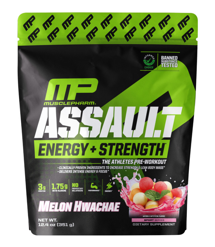 MusclePharm Assault Energy & Strength Pre Workout – 30 Servings, Melon Hwachae
