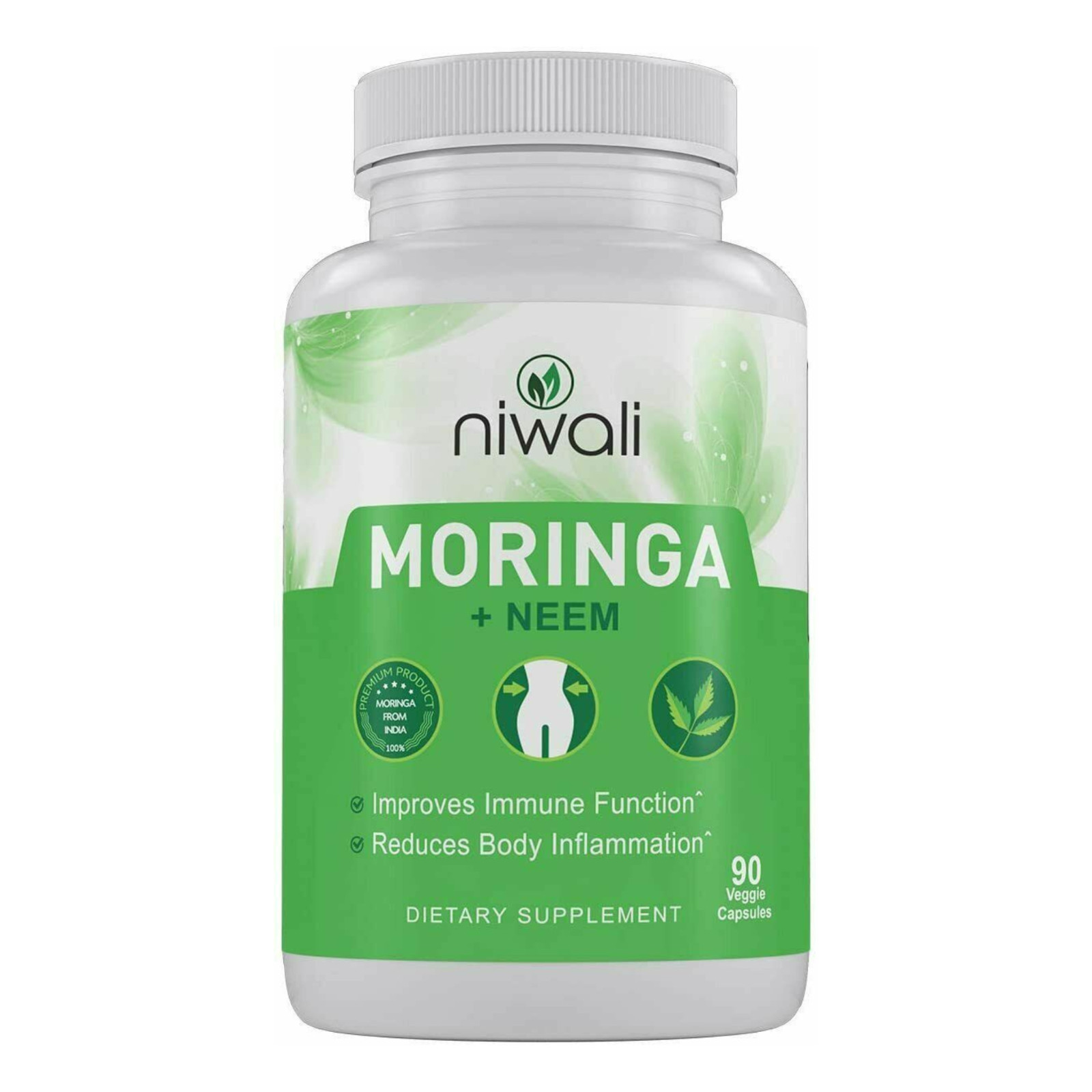 Niwali Moringa + Neem Capsules – Immune Support & Inflammation Relief | 90 cap