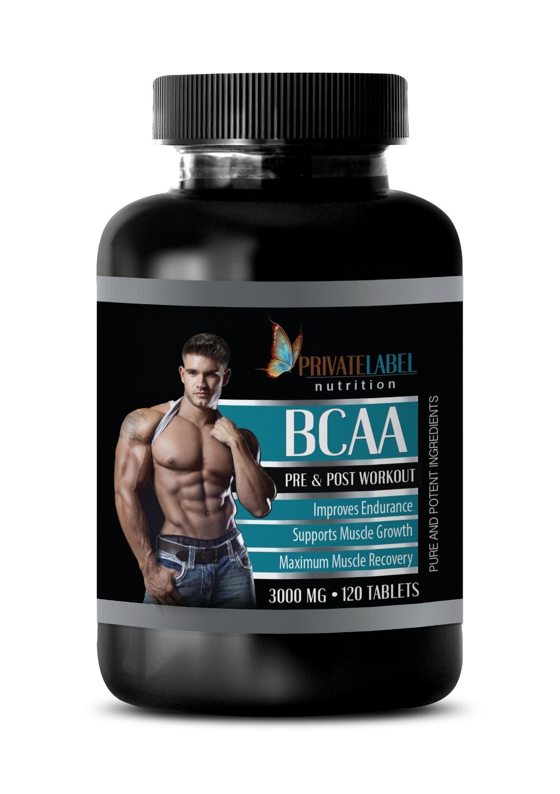 amino acids capsules – BCAA 3000mg – muscle building supplements – 120 Tablets