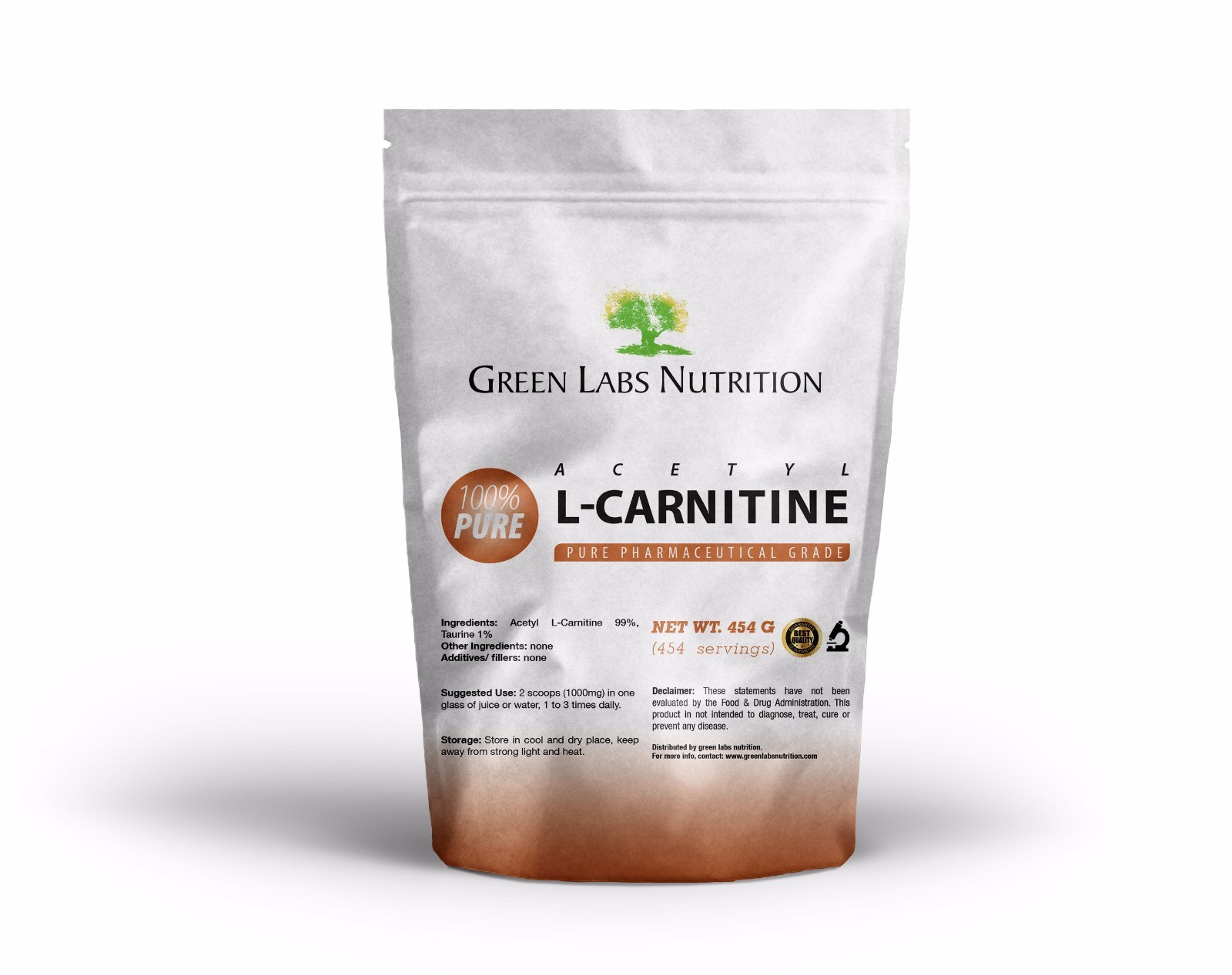 Acetyl L-Carnitine ALCAR Powder 454g – Energy, Focus, Brain & Pharma Grade