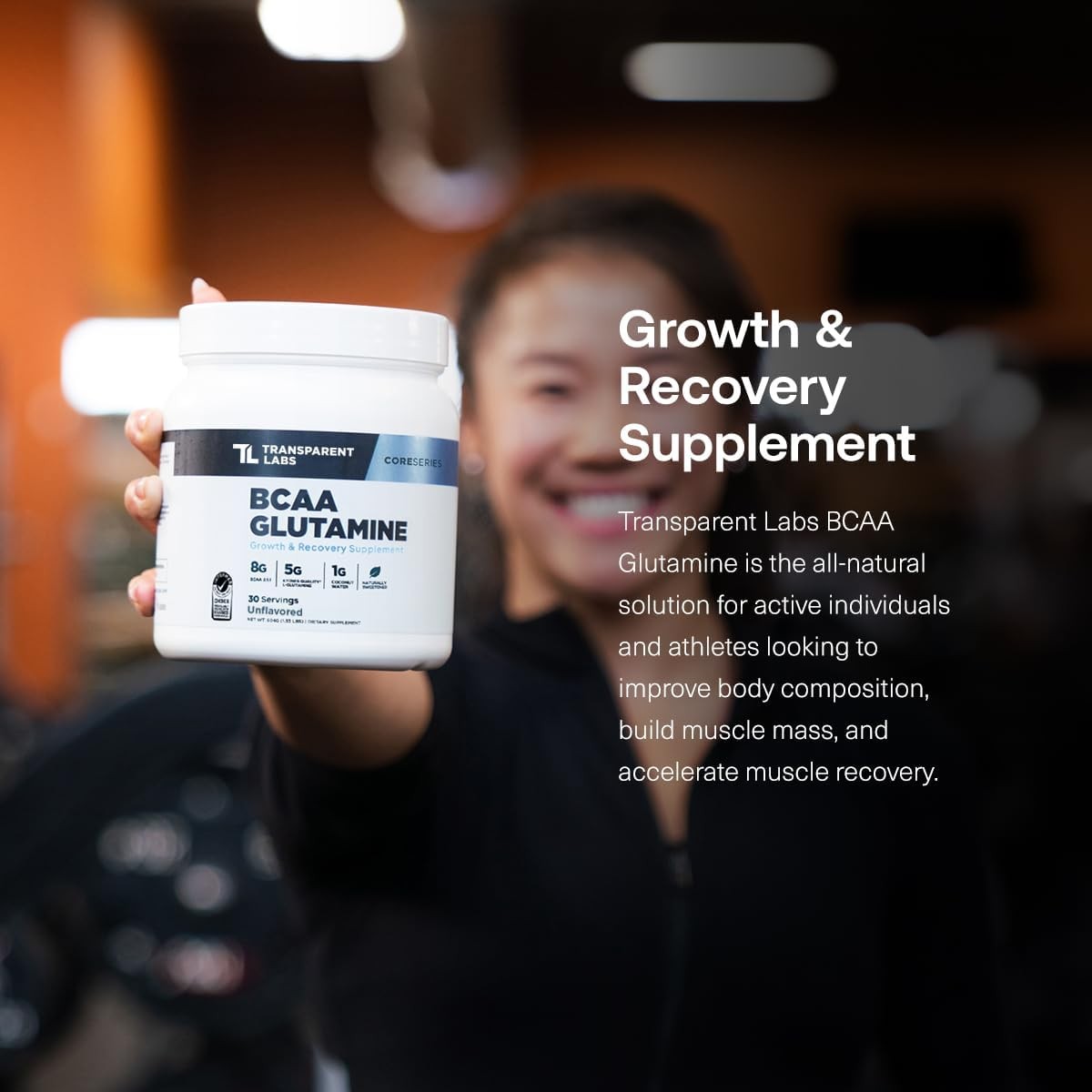 Transparent Labs BCAA Glutamine, Strawberry Lemonade, 30 Servings