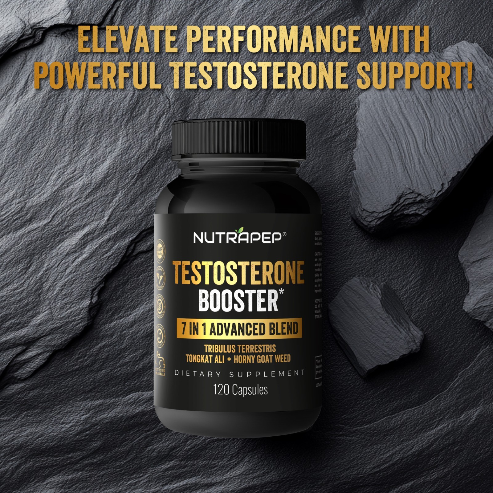 NutraPep Testosterone Booster Supplement for Men – Natural Energy Enhancement