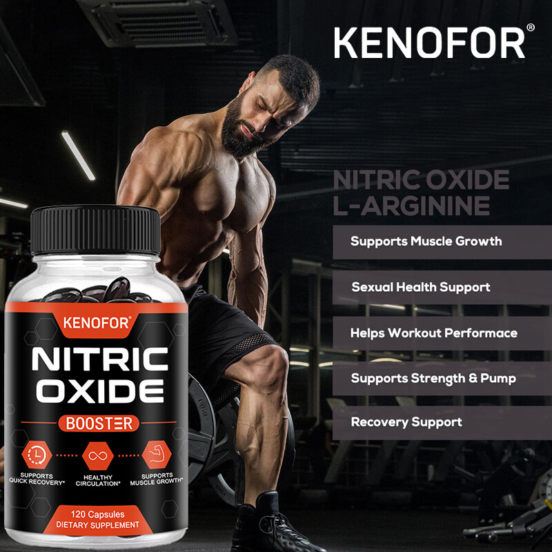 Nitric Oxide Booster Extra Strength Capsules To Supplement Muscle Growth